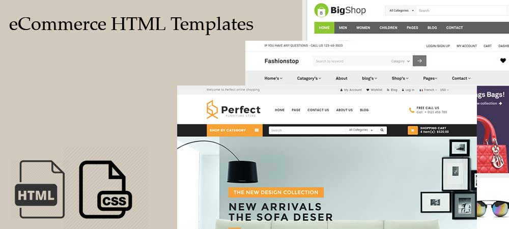 ecommerce html templates