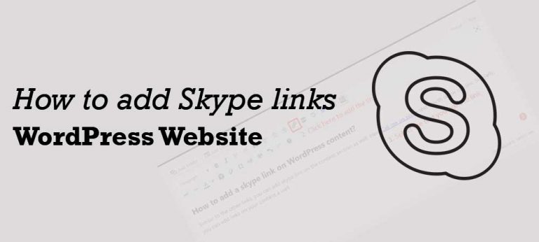 Skype links to WordPress