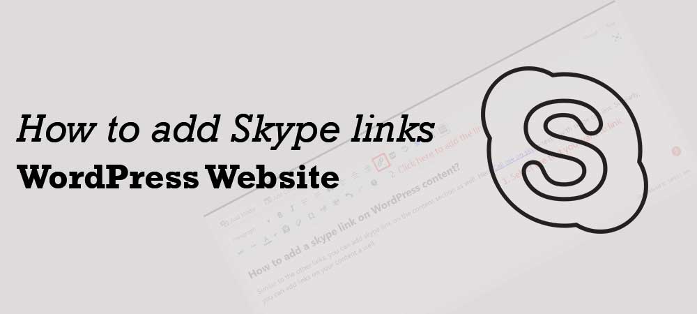 Skype links to WordPress