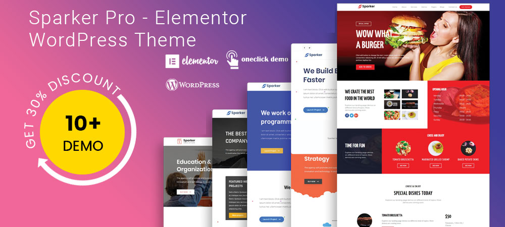 Sparker Elementor WordPress Theme