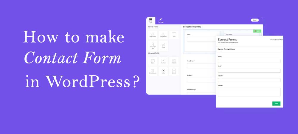 how to make a contact form in WordPress with everest forms