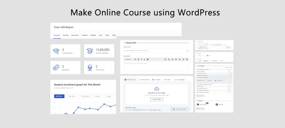 make online course website WordPress