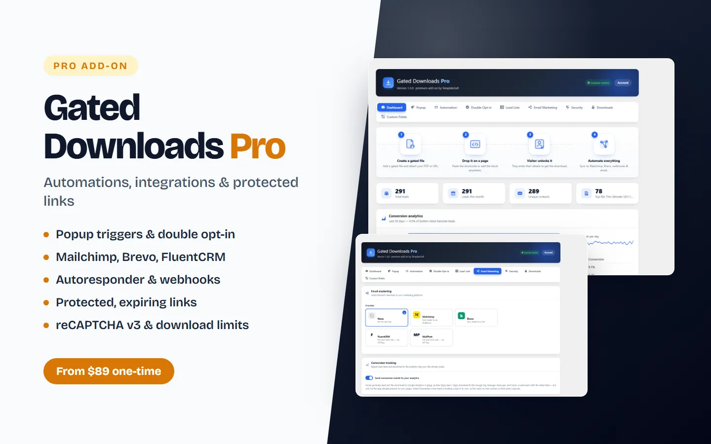 Gated Downloads Pro — automations, integrations and protected links